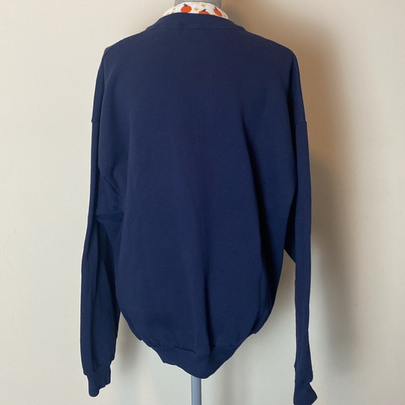 Fall Patchwork Scarecrow, Pumpkins, Halloween Theme Sweatshirt Pullover XL - Picture 8 of 13